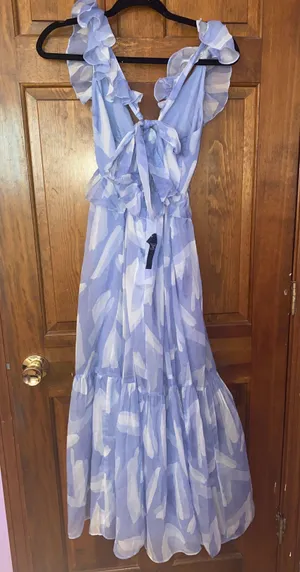 Abercrombie Drama Ruffle Maxi Dress thumbnail 3