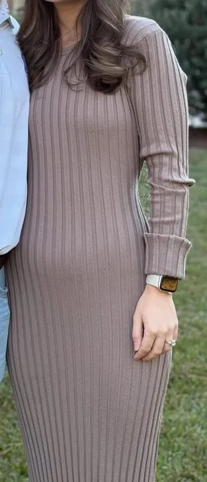 Knit maxi dress Brown Size XS thumbnail 1