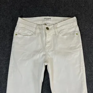 Frame Denim Le Skinny de Jeanne Jeans Blanc White Stretch Skinny Size 26 thumbnail 9