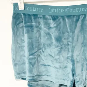 Juicy couture Large Blue Rhinestone‎ Velour Tracksuit Track Shorts Turquoise NEW thumbnail 2