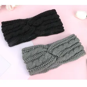 Amazon NWB TWO PACK Cable Knit Twist Headband Ear Warmer Set; Faux Fur Lined thumbnail 2