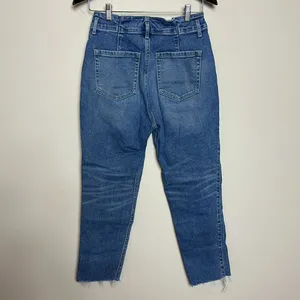 Hollister Curvy Ultra High-Rise Paper‎ Bag Mom Jeans Size 26 thumbnail 6