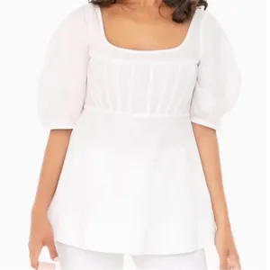 Tuckernuck White Nealy Puff Sleeve Blouse thumbnail 2