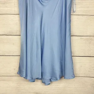 ASTR The Label Ellison Satin Sweetheart Mini‎ Dress Baby Blue Womens Size Large thumbnail 7