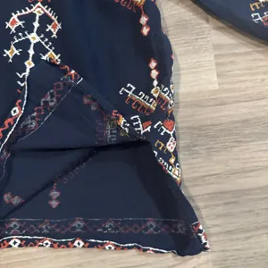 Madewell Women’s Medium Navy Blue and Geometric Print Long Sleeve Tunic thumbnail 2