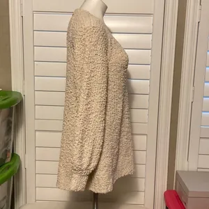 Cozy Cream V-Neck Sweater thumbnail 2