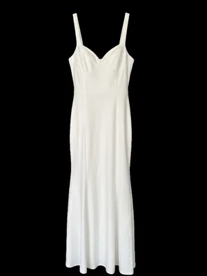NWOT Lulus Happy Romantic White Bustier Mermaid Maxi Dress M thumbnail 5