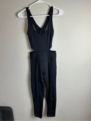 FP Movement Free People Back It Up Jumpsuit Black Cutout Criss Cross Size S/P thumbnail 3