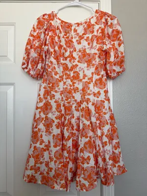 Hello Molly Orange Floral Mini Dress thumbnail 2