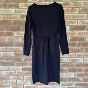 Boden Mabel Jersey Knit Dress Knee Length Women’s 6 Long Navy thumbnail 7