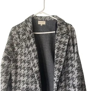 Mellow‎ Day Houndstooth Long Career Cardigan Sweater Interview Outfit Women thumbnail 2