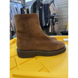 Aquatalia Maryann Ankle Boot Brown Suede Size 9.5 Made In Italy thumbnail 3