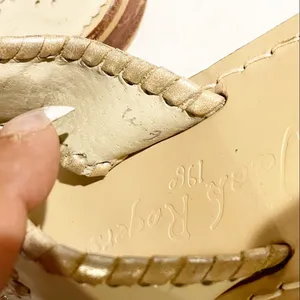 Jack Rogers Women's Size 6 Leather Palm Beach Navajo Classic Sandals Bone White‎ thumbnail 7