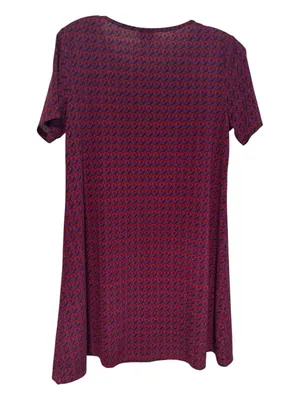 Natural Life Geometric T-Shirt Dress Red Purple Size Medium Boho Casual thumbnail 3