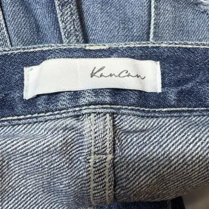 Kancan Button Fly Denim Distressed Raw Hem High Rise Jean Shorts Size Large thumbnail 4