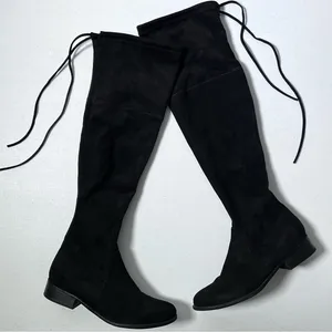 A New Day Black Faux Suede Over-the-Knee Boots thumbnail 1