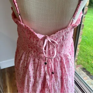 Free People Gabby Pink Floral Mini Dress Size Medium SKU#C24127 thumbnail 4