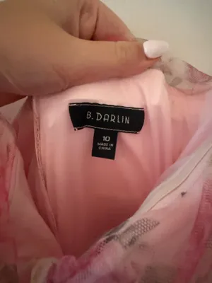 B Darlin Pink Floral Dress thumbnail 2