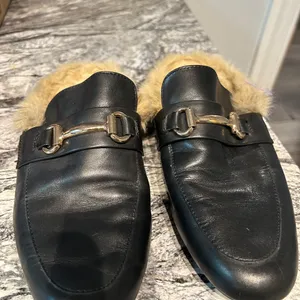 Steve Madden Black and Gold Mules with Horsebit Hardware thumbnail 3