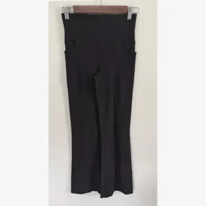 Athleta Salutation Stash Ribbed Flare Size Small‎ Tall Black High Rise Pockets thumbnail 2