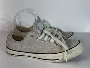 Converse All Star Chuck Taylor Womens Size 8.5 Iridescent Crackle Shoes 551592C thumbnail 6