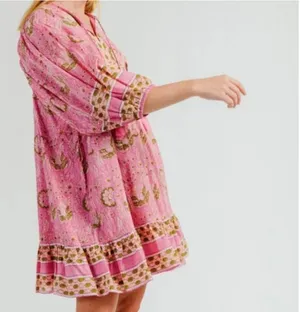 Cleobella Magdalena Wildflower Boho Babydoll Dress thumbnail 3