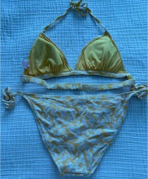 Xhilaration Bikini Set Yellow Floral thumbnail 3