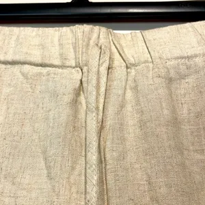 SHEIN- NWT Linen Blend Vcay Wide Leg Full Side Slit Beach Vacation Pants Size L thumbnail 6