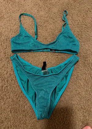 Triangl Maia Bikini Sparkle Jaded Set w/ Bag thumbnail 1