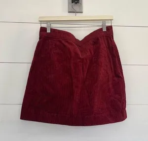 H&M Corduroy Maroon Skirt thumbnail 1