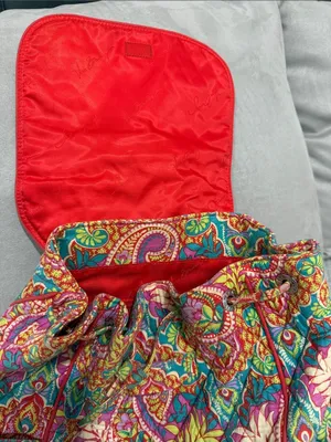 Vera Bradley Quilted Floral Paisley  Drawstring Backpack - Multicolor thumbnail 4