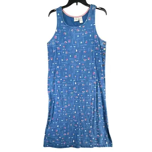 Vintage Koret‎ City Blues Petites Denim Dress Blue Novelty Patriotic Picnic Sz M thumbnail 5