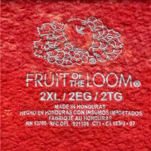 Vintage Fruit of the Loom Crewneck Sweatshirt Red Coral Acid Wash‎ sz 2XL thumbnail 3