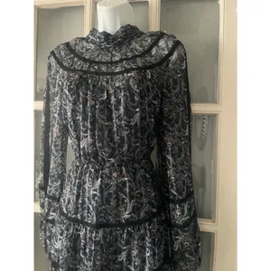 VERONICA BEARD Rahla Crochet-Trimmed Paisley Metallic Mini Dress thumbnail 11