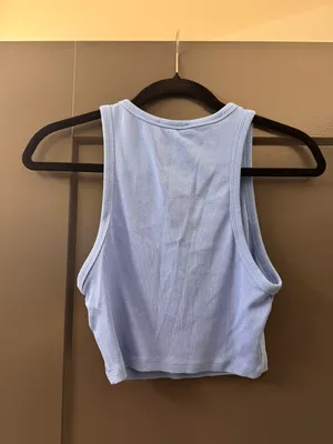 Zara Baby Blue Cropped Tank Top thumbnail 2
