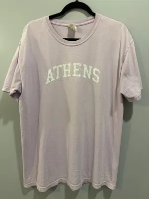Comfort Plus by Predictions Comfort Colors Athens GA Logo T-Shirt Purple thumbnail 1