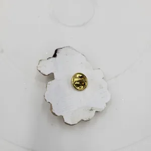 Vintage Carved Santa Claus Face 2.5" Resin Pin Brooch Christmas Holiday Retro thumbnail 5
