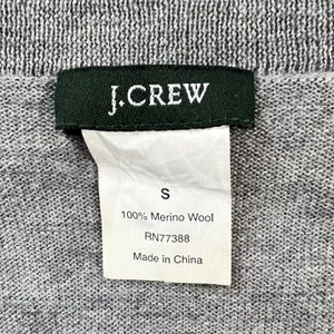 J.Crew 100% Merino Wool V-Neck Long Cardigan Sweater Women Small Gray ‎ Pocket thumbnail 3