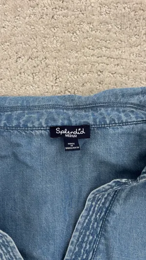 splendid denim top thumbnail 2