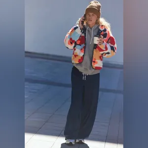 NWOT Free People Movement Hit The Slopes Printed Fleece Jacket thumbnail 4