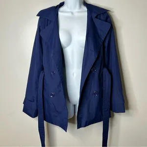 London Fog‎ Blue Belted Jacket Size S thumbnail 2