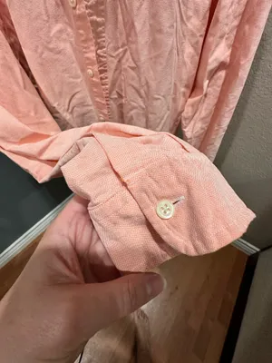 Ralph Lauren men’s dress shirt in Large soft salmon color thumbnail 5