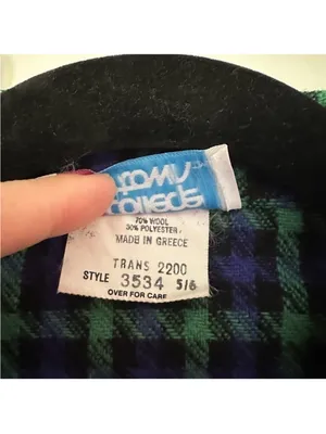 Vintage College Town Plaid Houndstooth Wool Blazer Womens 5/6 Medium Academia thumbnail 4