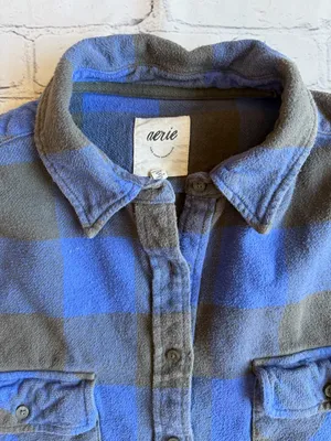 Aerie Plaid Flannel Shirt Women's Large Fall Button Down Cabincore Outdoor thumbnail 8