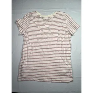 J. Crew Factory Broken-In Pink Stripped Short Sleeve Women's‎ Shirt Size XS thumbnail 5