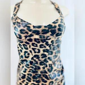ASOS Leopard Print Corset Seamed Mini Dress size 6 Us new super cute dress thumbnail 7