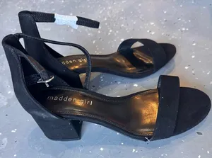 madden girl Ileana Women's Dress Sandals sz 7w. Black #0006 thumbnail 1