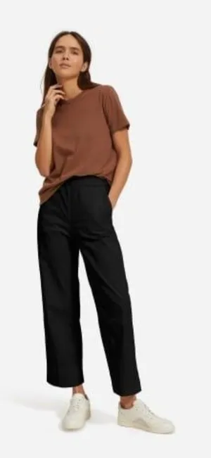 Everlane The Easy Pant Pockets Pull On Organic Cotton Black Size XS thumbnail 1