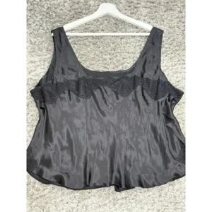 Y2K Jones New York Silk Cami Top Lace Trim Black Whimsigoth Plus Size 22W NWT thumbnail 6