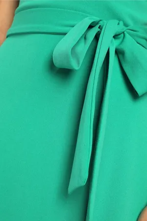 Always Invited Green Asymmetrical Ruffled Mini Dress thumbnail 5